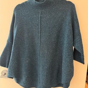 LOFT Teal Cowl Neck Sweater